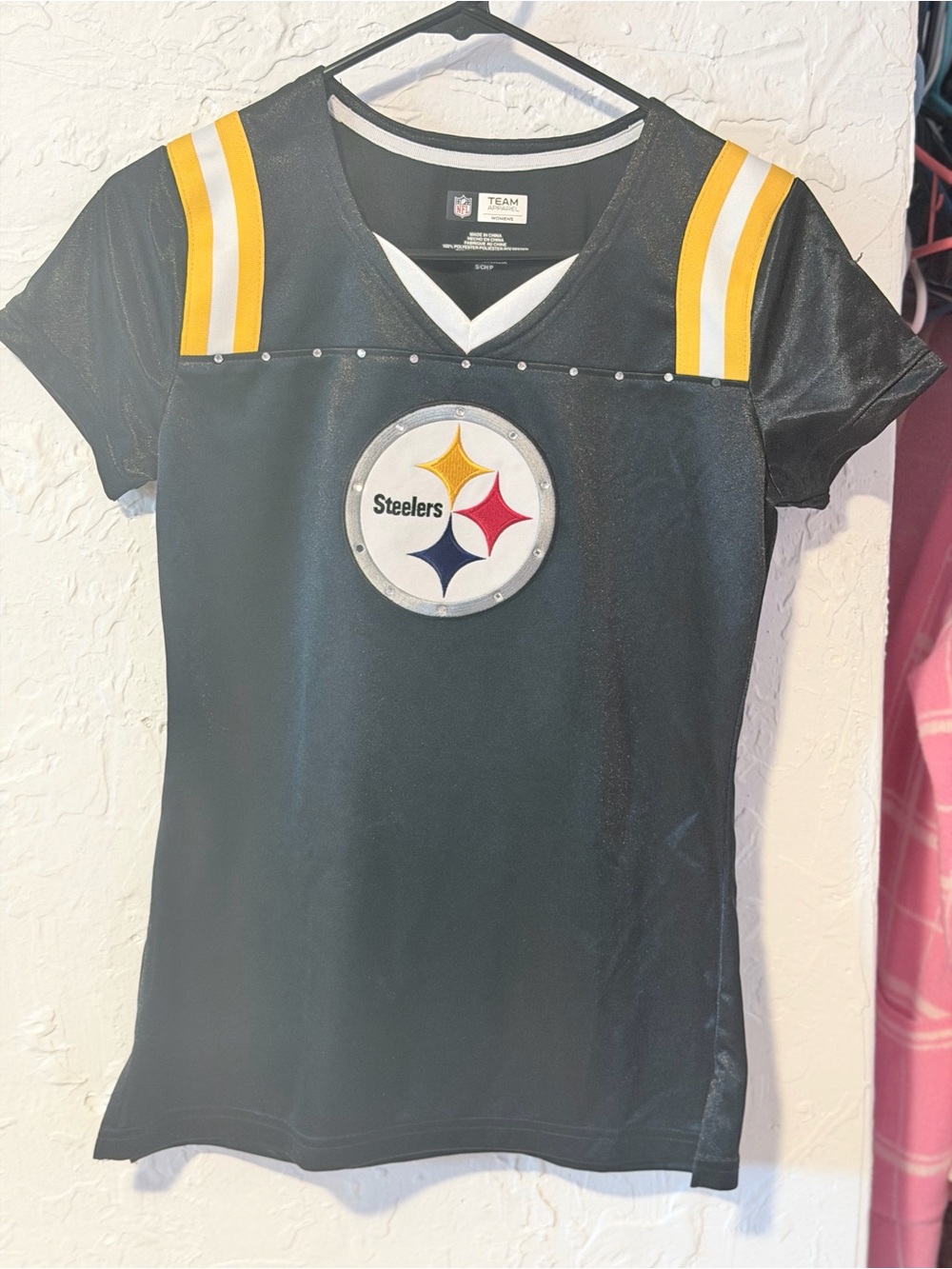 NFL Pittsburgh Steelers Women's Black and Gold Jersey